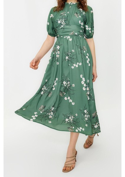 Yeni Regular Günlük Jessica Dokuma Bisiklet Yaka Truvakar Kol Kol A-Line Maxi Boy Tesettür Elbise modelleri