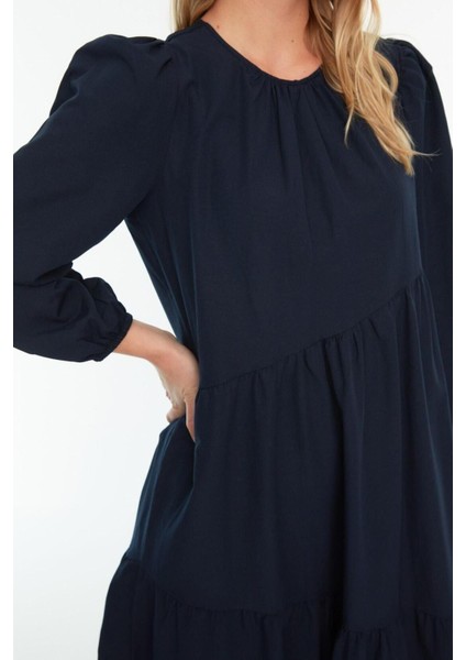 Yeni Regular Casual Günlük Terrycotton Dokuma Bisiklet Yaka Uzun Kol A-Line Maxi Boy Tesettür Elbise fırsatları