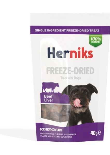 Freeze Dried Dana Karaciğerli Köpek Ödül Maması 40 gr