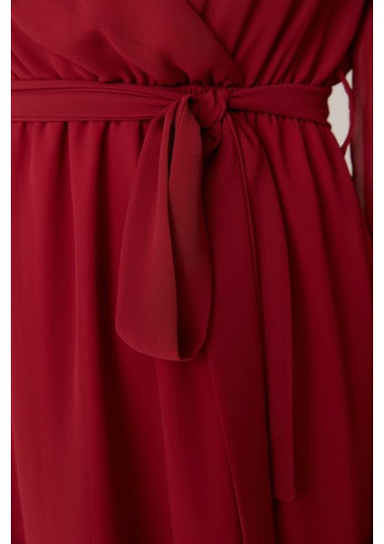 Yeni Fit Gündüz Gece Şifon Dokuma Kruvaze Uzun Kol Skater Mini Boy Elbise fırsatları