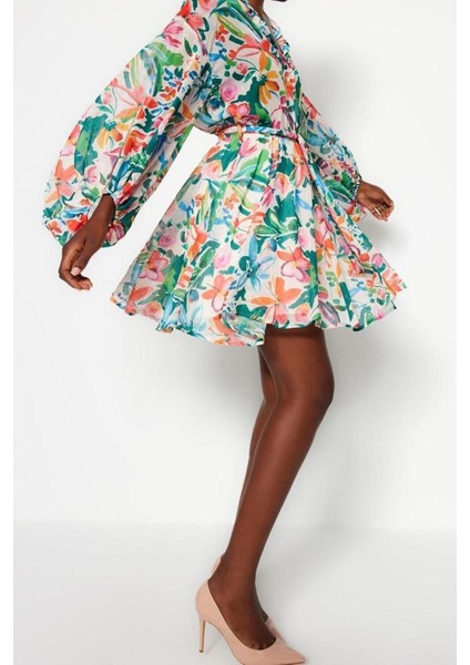 Yeni Regular Casual Günlük Şifon Dokuma V Yaka Uzun Kol Skater Mini Boy Elbise fiyatları