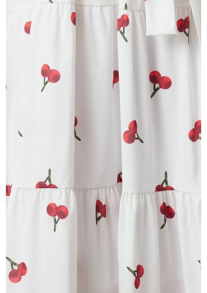 Regular Casual Günlük Terrycotton Dokuma Kruvaze Kolsuz Kol A-Line Midi Boy Elbise