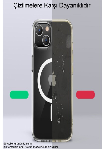 Apple iPhone 16 Kılıf Magsafe Kablosuz Şarj Destekli Şeffaf Silikon Kapak indirimleri