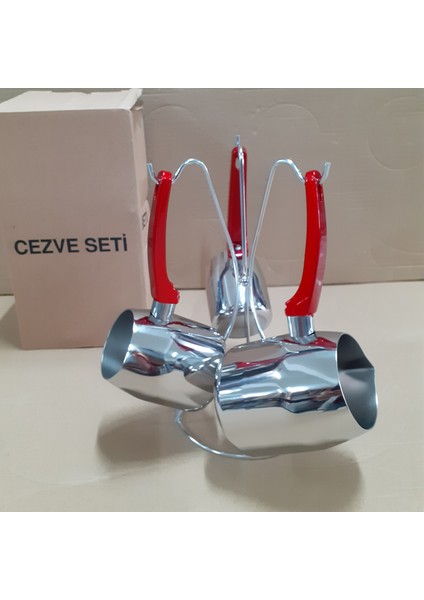 Truva 4 Parça Paslanmaz Çelik Cezve Seti