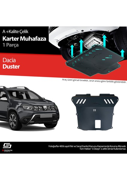 Dacia Duster Çelik Karter Muhafaza Koruma 2018-2023