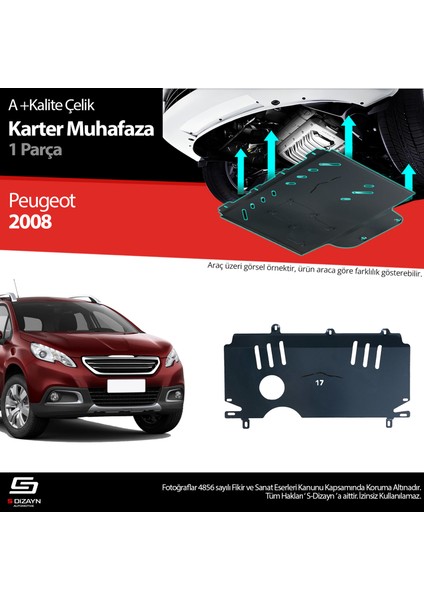 Peugeot 2008 Çelik Karter Muhafaza Koruma 2013-2019
