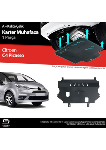 Citroen C4 Picasso Çelik Karter Muhafaza Koruma 2006-2013