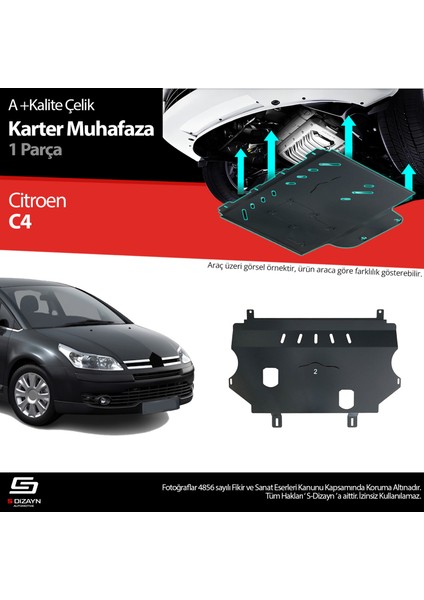 Citroen C4 Çelik Karter Muhafaza Koruma 2004-2010