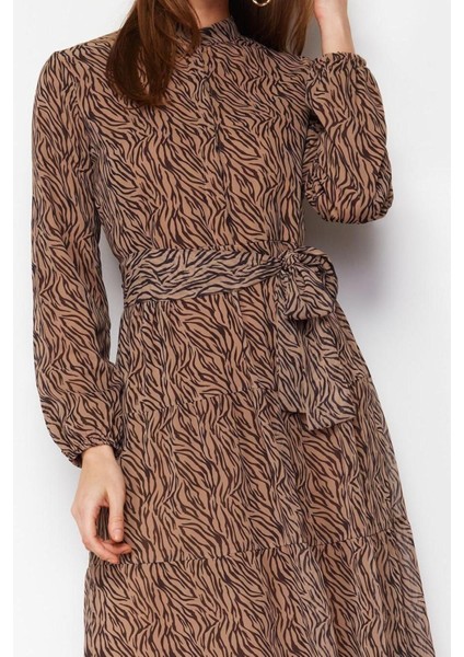 Yeni Rahat Casual Günlük Şifon Dokuma Dik Yaka Uzun Kol Basic Maxi Boy Tesettür Elbise fiyatları