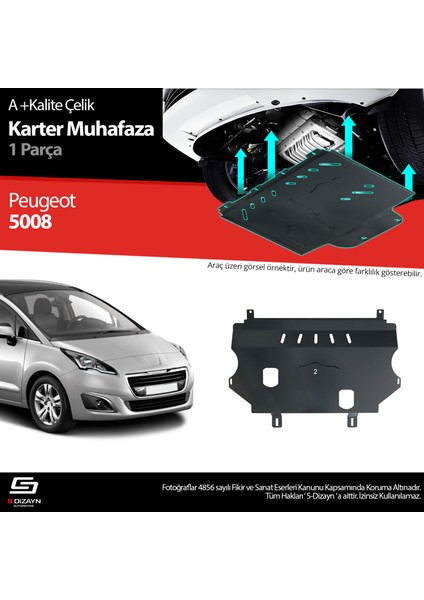 Peugeot 5008 Çelik Karter Muhafaza Koruma 2013-2016