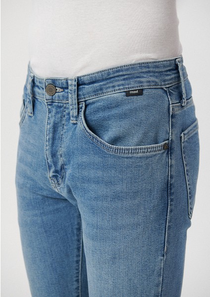 Leo Casual Puslu İndigo Mavisi Jean Pantolon 0076229574
