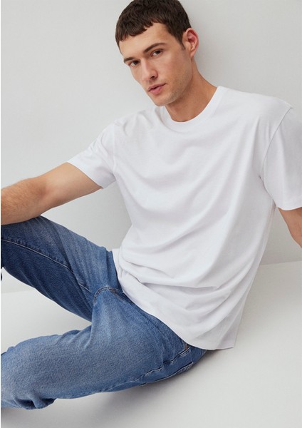 Beyaz Basic Tişört 066249-620