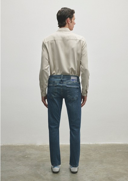 Jake Premium Blue Gölgeli İndigo Mavisi Jean Pantolon 0042280583