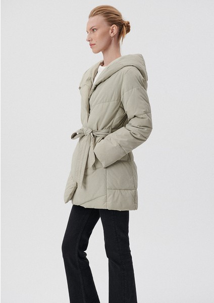 Kapüşonlu Gri Parka1110045-70154