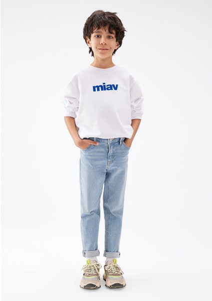 Miav Baskılı Beyaz Sweatshirt6610031-620