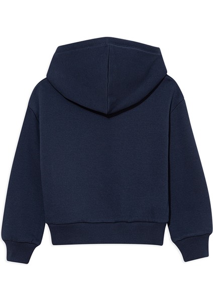 Logo Baskılı Lacivert Kapüşonlu Sweatshirt6610110-70490