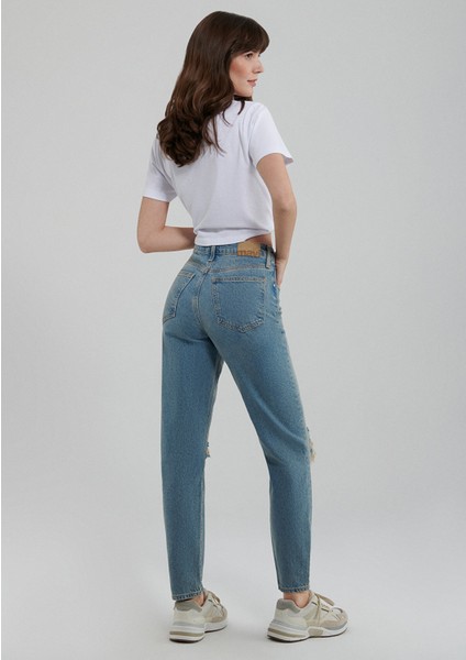 Star 90lar Yırtıklı İndigo Mavisi Jean Pantolon101077-85157 fırsatları