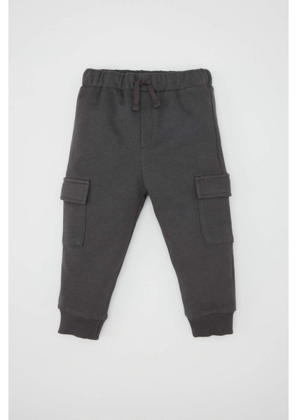 Erkek Bebek 2'li Takım Baskılı Sweatshirt Kargo Cepli Eşofman Altı D7653A524WN fiyatları