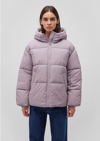 Kapüşonlu Lila Şişme Mont1110199-70107 modelleri