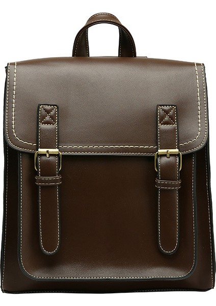 Moda Trendi Çift Sırt Çantası Rahat Retro Tarzı Öğrenci Okul Çantası (Yurt Dışından)