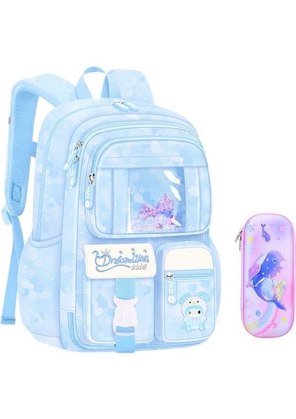 Büyük Kapasiteli Çocuk Okul Çantası Ilkokul Öğrencileri 1-6. Sınıf Yükü Azaltan Omurga Koruyucu Sırt Çantası Kadın Karikatür Sırt Çantası (Yurt Dışından)