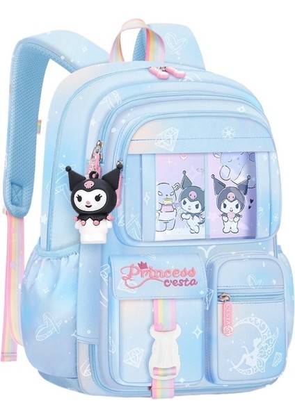 Buzdolabının Kapısını Açan Okul Çantası Birinci Sınıf Kızların Su Geçirmez Omurga Koruması Ilkokul Öğrencisi Kuromi Üç Ila Altı Kız Çocuğun Yükünü Azaltmak Için (Yurt Dışından)