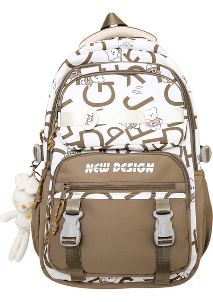 Ortaokul ve Lise Öğrencileri Için Geniş Kapasiteli ve Güzel Görünümlü Sırt Çantası, Sevimli Kontrast Renkli ve Su Geçirmez Okul Çantası (Yurt Dışından)