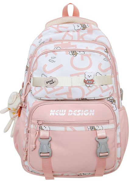 Ortaokul ve Lise Öğrencileri Için Geniş Kapasiteli ve Güzel Görünümlü Sırt Çantası, Sevimli Kontrast Renkli ve Su Geçirmez Okul Çantası (Yurt Dışından)