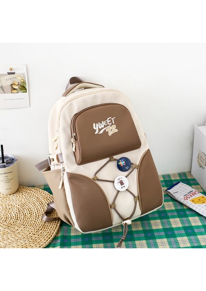Üniversite Öğrencisi Sırt Çantası Moda Trendi Öğrenim Çantası Seyahat Basit Moda Sırt Çantası (Yurt Dışından)