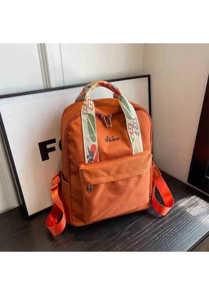 Büyük Kapasiteli Kanvas Çanta Rahat Naylon Kumaş Okul Çantası Basit Niş Hafif Seyahat Bilgisayar Çantası (Yurt Dışından)