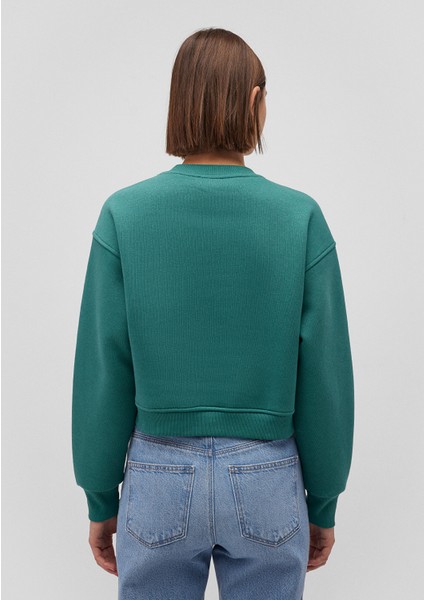 Mavi Logo Baskılı Yeşil Crop Sweatshirt 1611601-71874 fırsatları