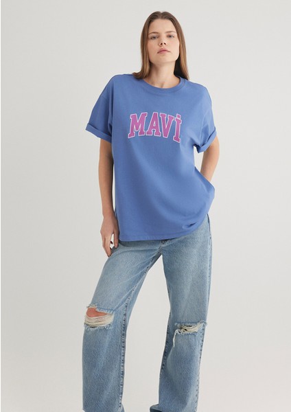 Mavi Logo Baskılı Mavi Tişört 1600843-70662 modelleri