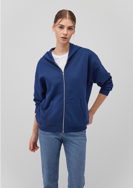 Fermuarlı Kapüşonlu Lacivert Basic Sweatshirt 1611775-82625 modelleri
