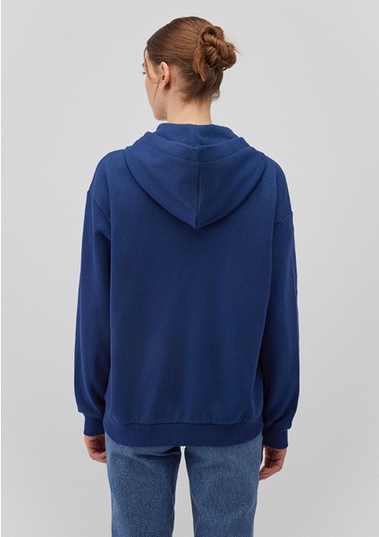 Fermuarlı Kapüşonlu Lacivert Basic Sweatshirt 1611775-82625 indirimleri
