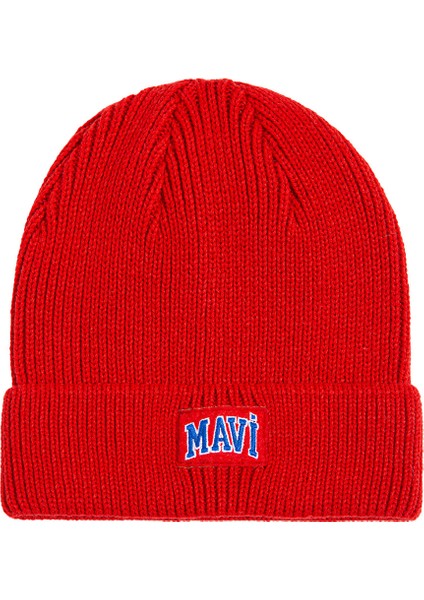 Mavi Logo Baskılı Kırmızı Bere 1912023-85279 fiyatları