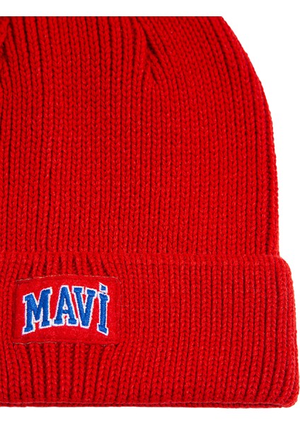 Mavi Logo Baskılı Kırmızı Bere 1912023-85279 modelleri