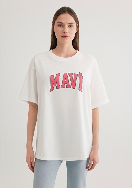 Mavi Logo Baskılı Beyaz Tişört 1600843-80194 modelleri