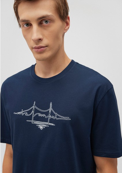 İstanbul Baskılı Lacivert Tişört 0611881-70490 indirimleri