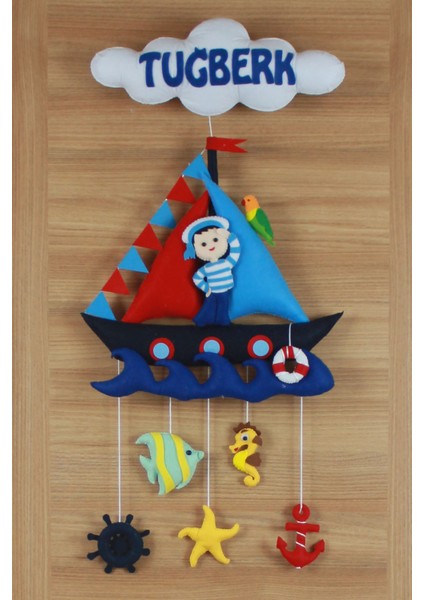 Tuğberk Isimli Denizci Bebek ve Hastane Odası Kapı Süsü