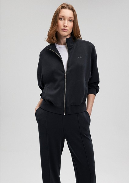 Sporty Lux Tencel TM Siyah Modal Sweatshirt1S10059-900