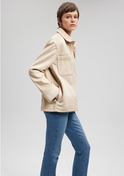 Bej Suni Süet Ceket1110368-86596 fiyatları