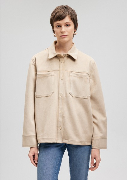 Bej Suni Süet Ceket1110368-86596 fırsatları