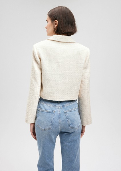 Beyaz Tüvit Ceket1110380-70057 fırsatları