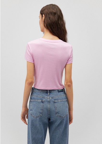 Lila Basic Tişört1600814-71117