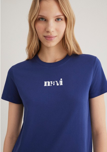 Mavi Baskılı Lacivert Tişört 1612241-70722