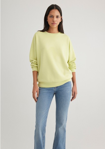 Lux Touch Yeşil Modal Sweatshirt 168837-71498