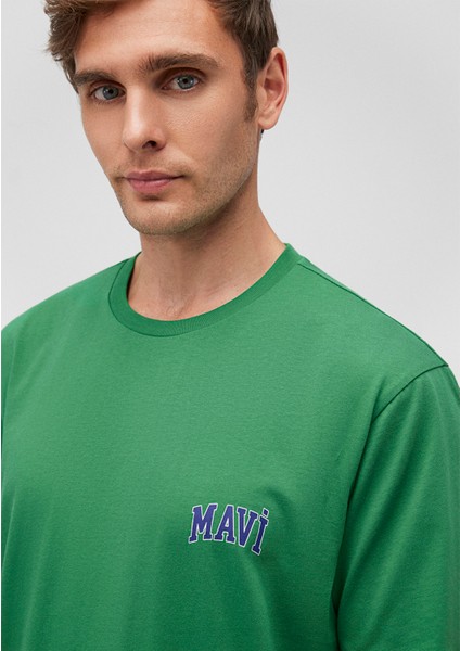Mavi Logo Baskılı Yeşil Tişört 0611714-71696