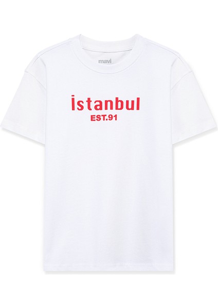 Istanbul Baskılı Beyaz Tişört7610175-620 fiyatları