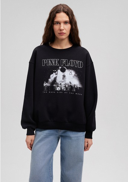 Pink Floyd Baskılı Siyah Sweatshirt1S10113-900 modelleri