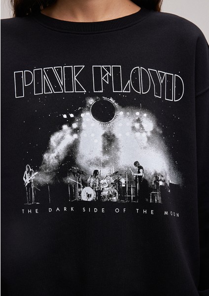 Pink Floyd Baskılı Siyah Sweatshirt1S10113-900 indirimleri